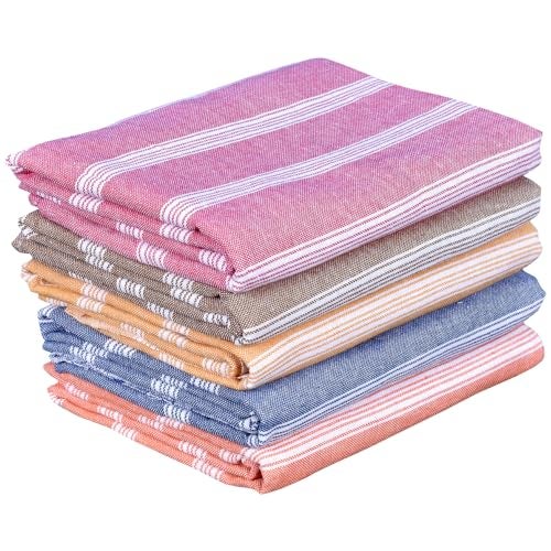 COMFORT WEAVE Cotton Bath Towels 250 GSM Multicolor(Set of 5, 31 X 62 Inch) - Image 1