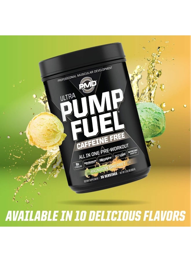 PMD - Sports Ultra Pump Fuel Caffeine Free Pre Workout Drink Mix Energy 30 Servings - Image 1