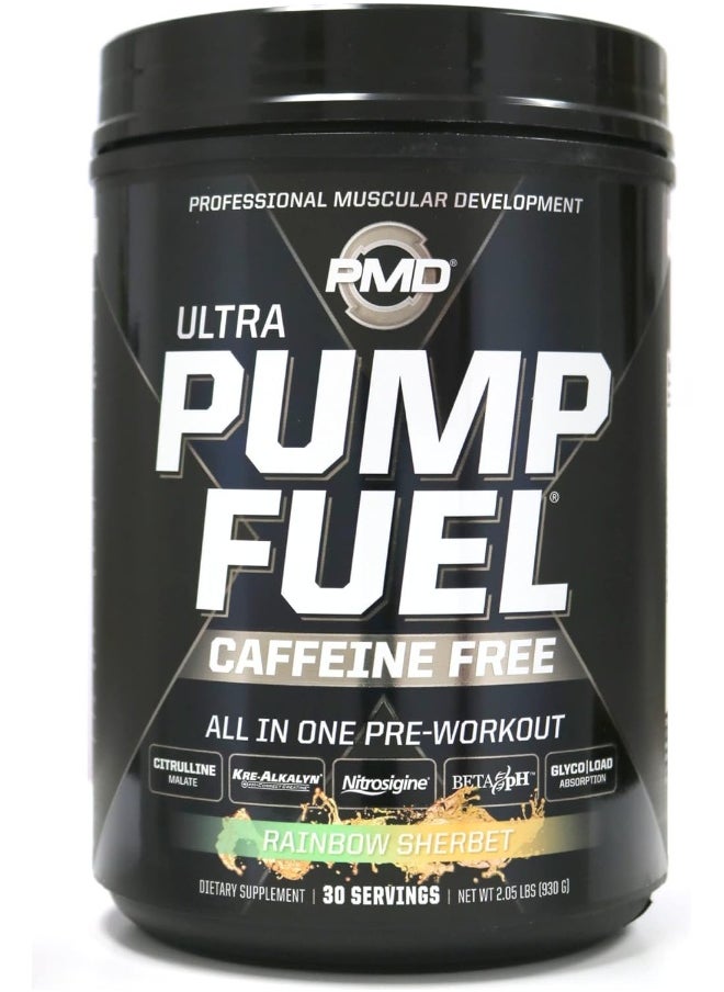 PMD - Sports Ultra Pump Fuel Caffeine Free Pre Workout Drink Mix Energy 30 Servings - Image 1