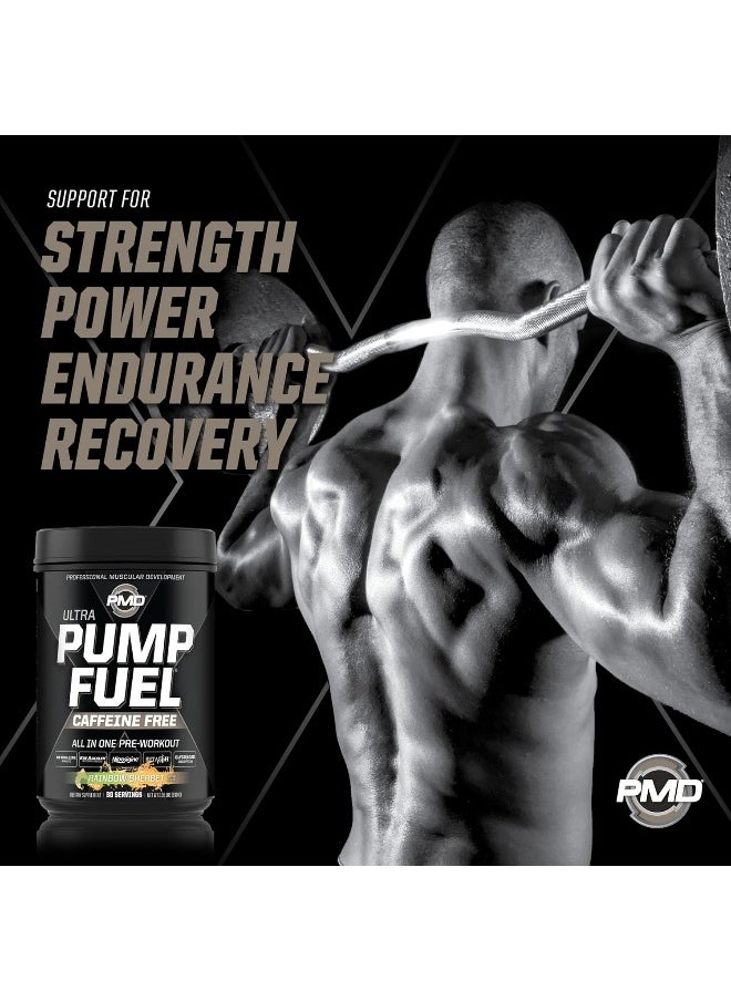 PMD - Sports Ultra Pump Fuel Caffeine Free Pre Workout Drink Mix Energy 30 Servings - Image 1