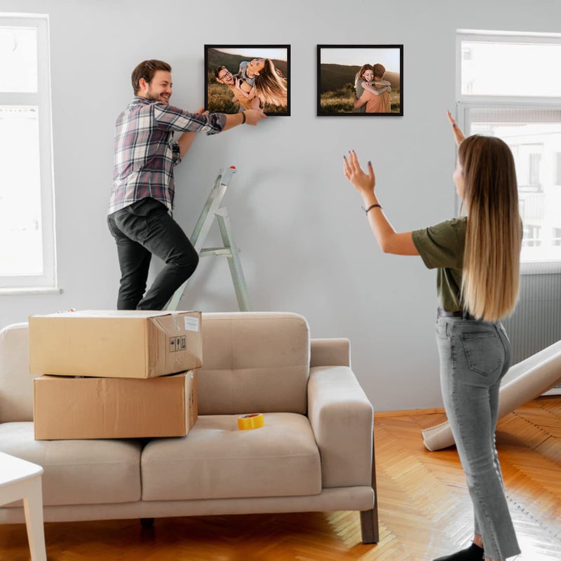 جيفت جاردن GiftGarden 8x10 إطار الصورة مع مجموعة حصيرة من 10 9x11 إطارات مُنحس إلى 8 × 10 صور أو 9 × 11 طباعة بدون إطارات معرض Multi Multi للجدار أو عرض الطاولة - Image 3