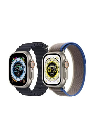 Silicone Ocean Band Strap Black Trail Loop strap Blue/Gray Set of 2 for Apple Watch Ultra 8 49mm - pzsku/Z6E7918A02BA23C26D8F0Z/45/_/1738963765/6fcd46f6-fa28-4921-9636-bef61457a1b9
