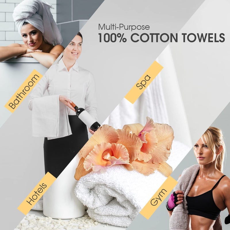 Vocal Store Ultra Soft, Super Absorbent, 100% Cotton 6 Piece Bath Towel Set, 600 GSM, 30 inch x 60 inch (Blue, Set of 6) TW-V02-BLU-6 - Image 5