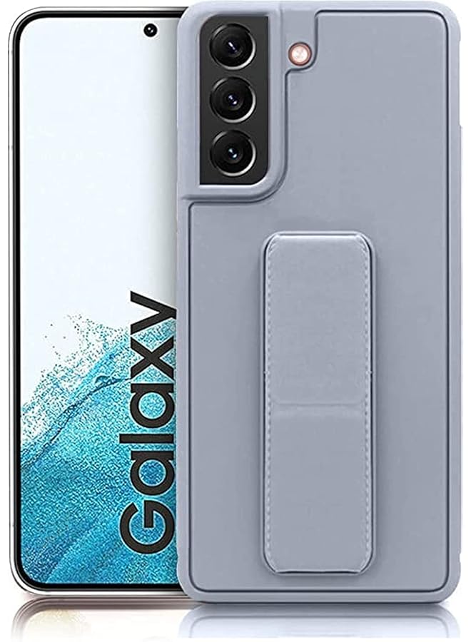 اس-توب غطاء حافظة هاتف متوافق مع هاتف Samsung Galaxy A71، جراب رفيع من مادة TPU عالية الجودة قابل للطي مع حامل مغناطيسي لهاتف Samsung Galaxy A71، رمادي