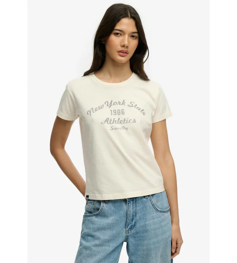 سوبر دراي Athletic Essentials Fitted Graphic T-Shirt