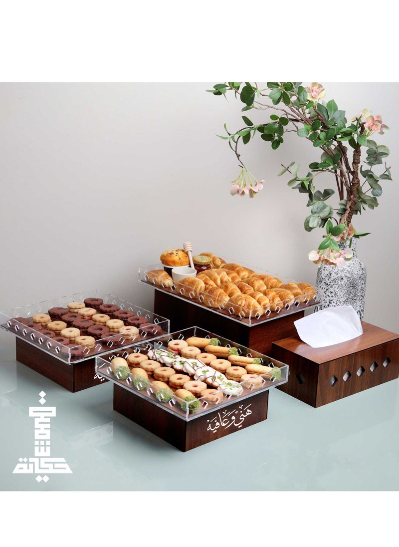 Story Of Candle - Brown color buffet tables package It comes with an Arabic phrase - Image 1