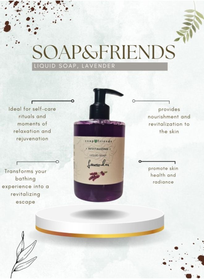 Soap&Friends Soap&Friends Lavender Liquid Soap Tranquil Floral Cleanliness, 300 ml  - Image 3