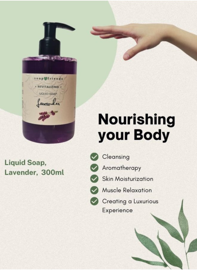 Soap&Friends Soap&Friends Lavender Liquid Soap Tranquil Floral Cleanliness, 300 ml  - Image 4