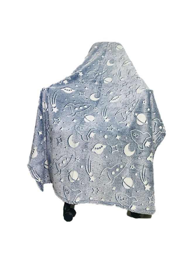 Glow In The Dark Blanket Cotton Grey - Image 1