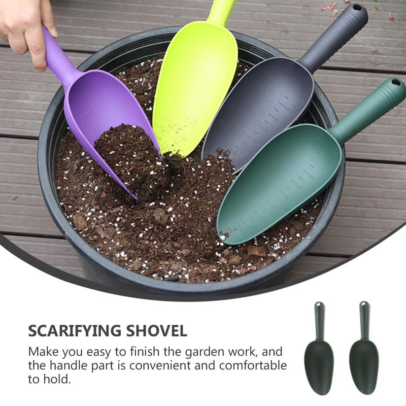 Green Plastic Soil Scoop Set for Gardening Planting Transplanting Succulents Flowers Lightweight Hand Tools - Image 4