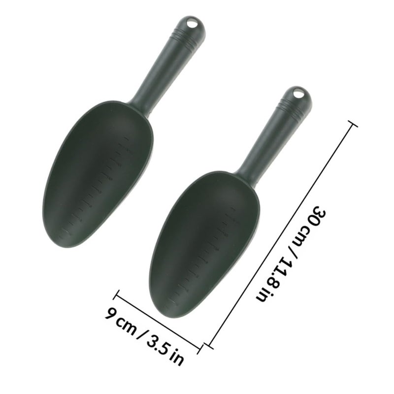Green Plastic Soil Scoop Set for Gardening Planting Transplanting Succulents Flowers Lightweight Hand Tools - Image 3