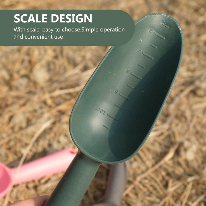 Green Plastic Soil Scoop Set for Gardening Planting Transplanting Succulents Flowers Lightweight Hand Tools - Image 5