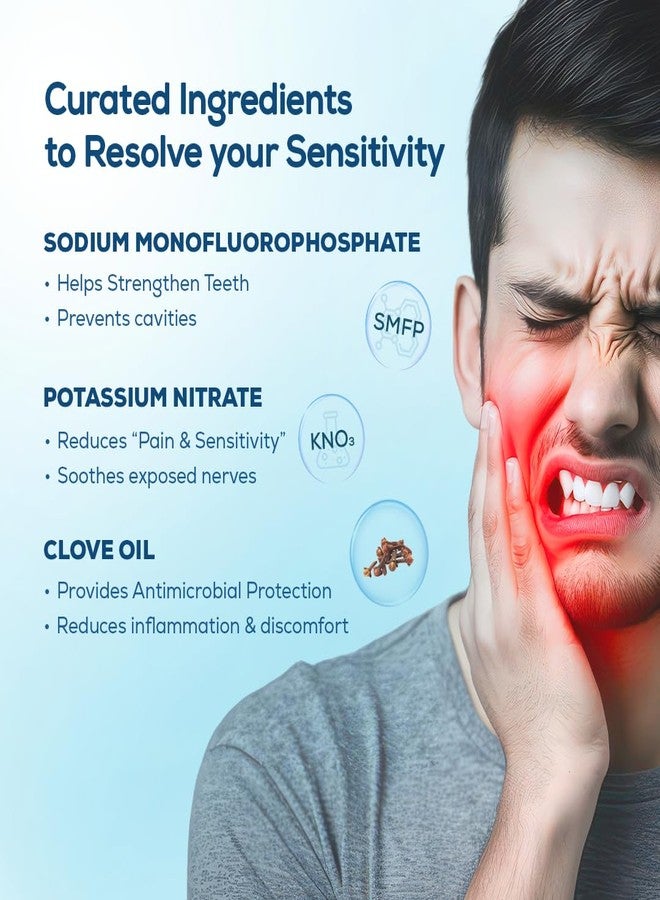 PIL Sensopil Gel Sensitivity Relief Toothpaste with Rapid Relief Formula With Clove Oil | For Deep Repair Of Sensitive Teeth & Cavity Prevention | Dentist Recommended | Everyday Use Paste, Fights Tooth Decay, Maintain Healthy Gums-(125G Pack of 2) - Image 4