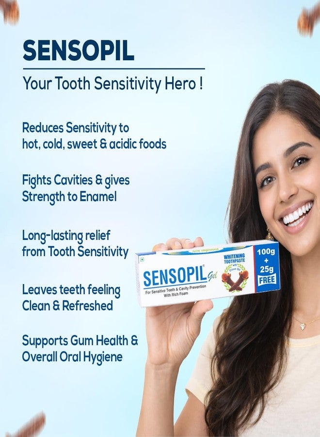PIL Sensopil Gel Sensitivity Relief Toothpaste with Rapid Relief Formula With Clove Oil | For Deep Repair Of Sensitive Teeth & Cavity Prevention | Dentist Recommended | Everyday Use Paste, Fights Tooth Decay, Maintain Healthy Gums-(125G Pack of 2) - Image 2