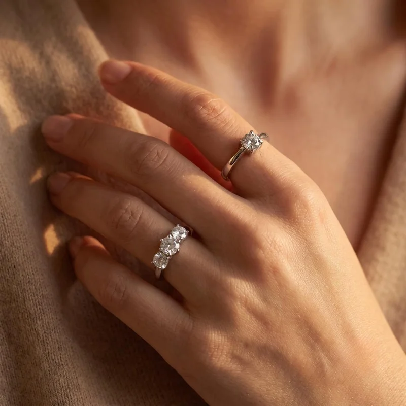Liu Jo Liu Jo Crystal Silver Rings Pair