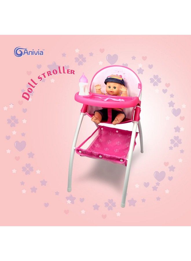 Anivia Baby Doll High Chair High Chair For Dolls Up To 16 Pink - Image 4