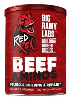 Red Rex Big Ramy Labs BEEF Amino Muscle Building & Repair 300 Tablets