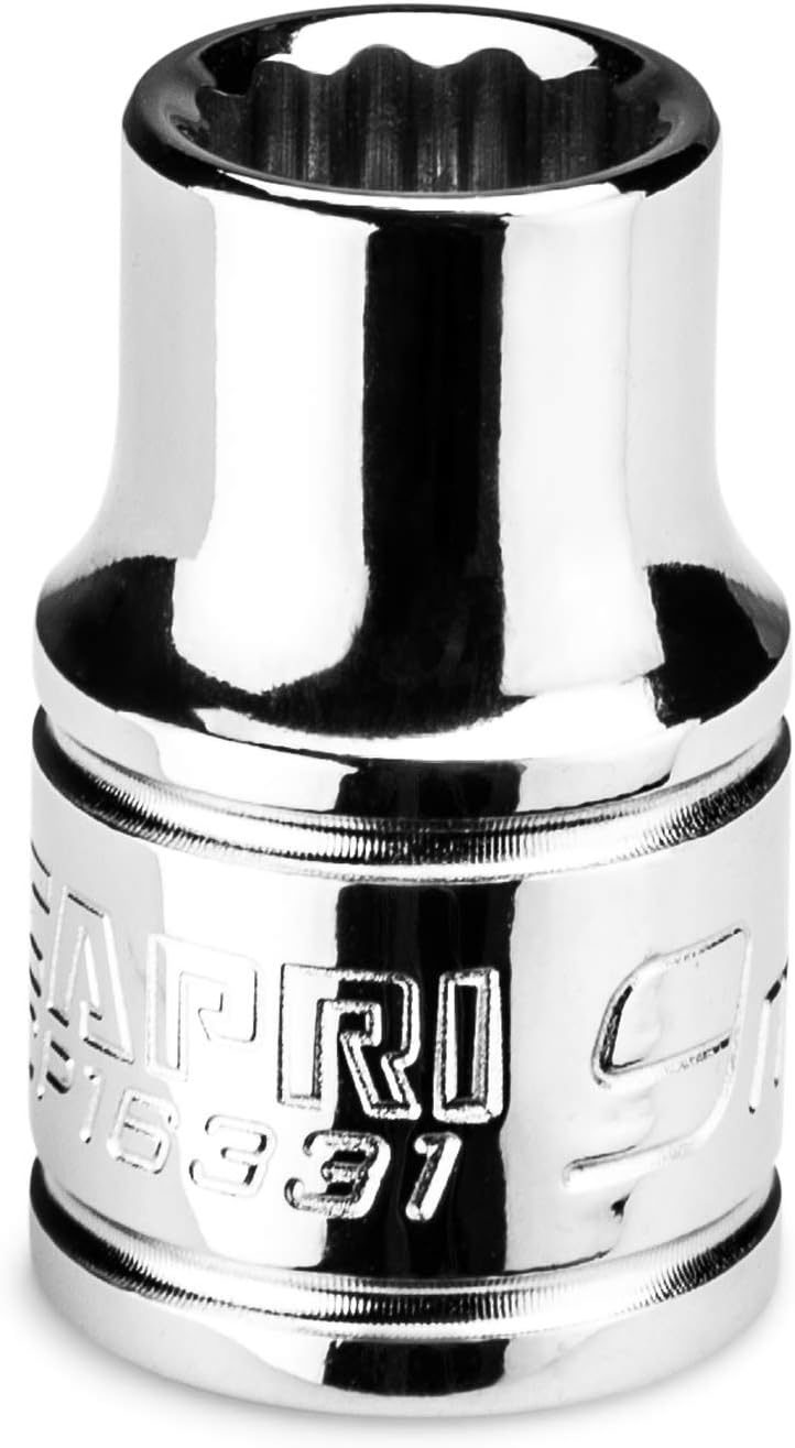 Capri Tools 9 mm Shallow Socket, 3/8 in. Drive, 12-point, Metric - Image 1