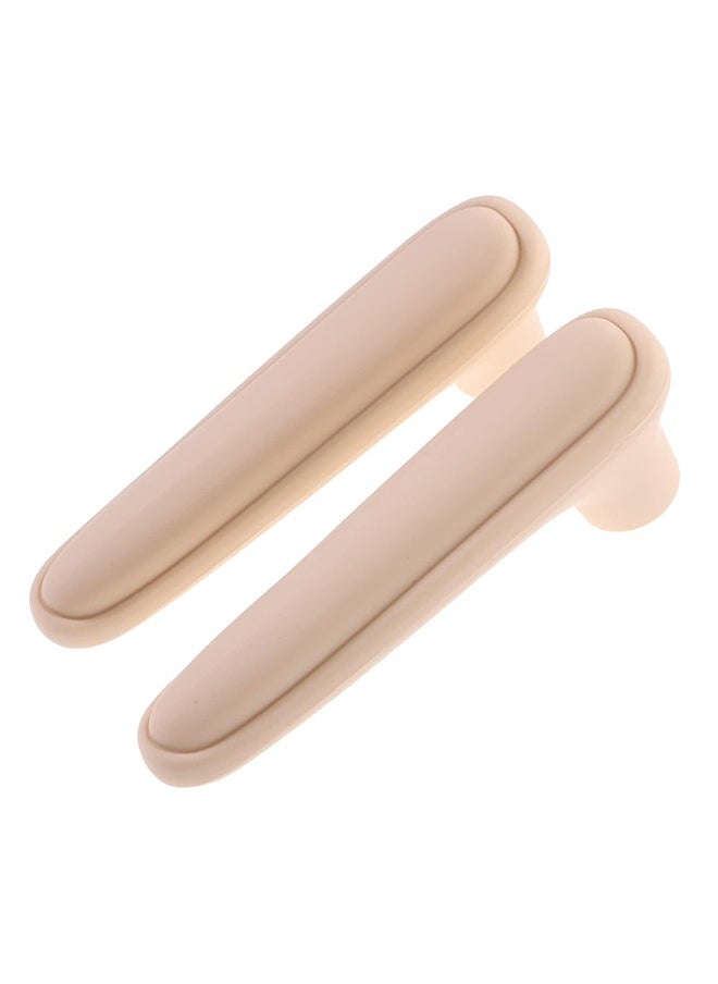 Generic 2pcs Door Handle Covers, Rubber Door Knob Covers, Silicone Door Handle Protector, Door Handle Cover for Heat, Antifreeze Hands in Winter, Anti-Collision Kids Safety, Anti-Static (Apricot)  - Image 1