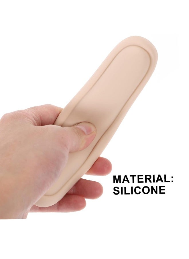 Generic 2pcs Door Handle Covers, Rubber Door Knob Covers, Silicone Door Handle Protector, Door Handle Cover for Heat, Antifreeze Hands in Winter, Anti-Collision Kids Safety, Anti-Static (Apricot)  - Image 4