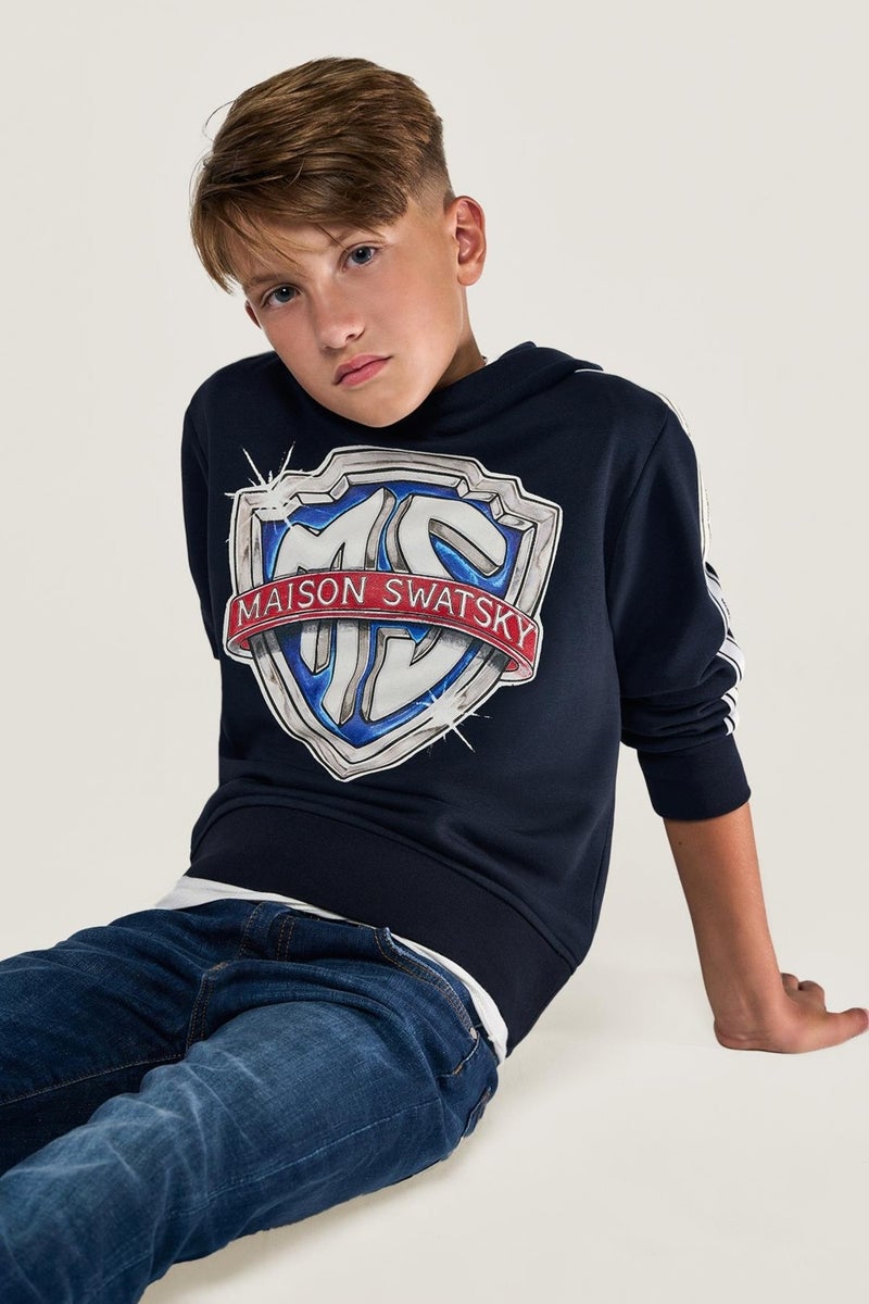 Swatsky Bg Store Boy Navy Blue Sweatshirt - Image 3