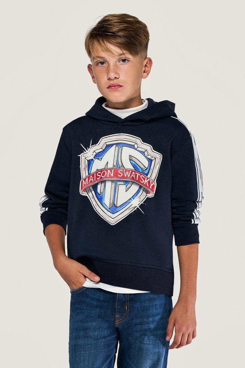 Swatsky Bg Store Boy Navy Blue Sweatshirt - Image 2