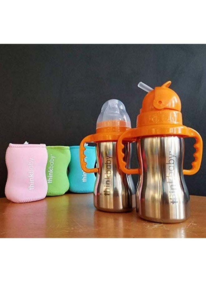 Thinkbaby Limestone Thermal Bottle Sleeve, Light Green - Image 3