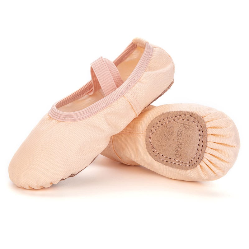 RoseMoli Canvas Ballet Slippers Flats for Girls/Toddlers/Kids/Women, Yoga Practice Shoes for Dancingballet Pink 9 Toddler - Image 1