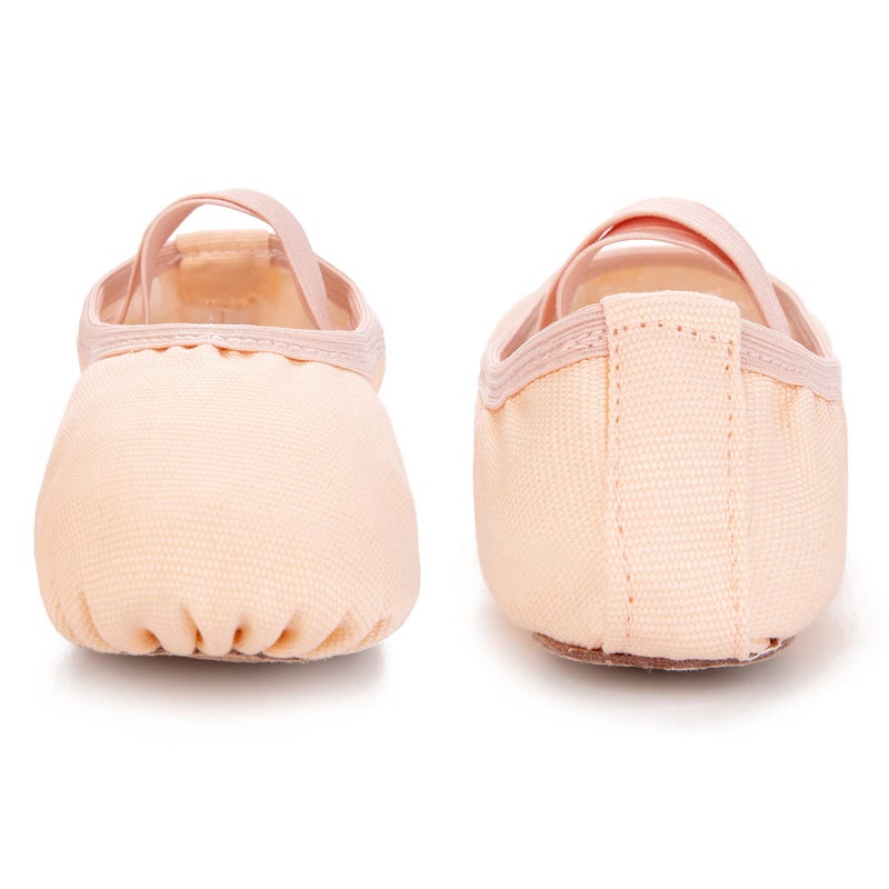 RoseMoli Canvas Ballet Slippers Flats for Girls/Toddlers/Kids/Women, Yoga Practice Shoes for Dancingballet Pink 9 Toddler - Image 3