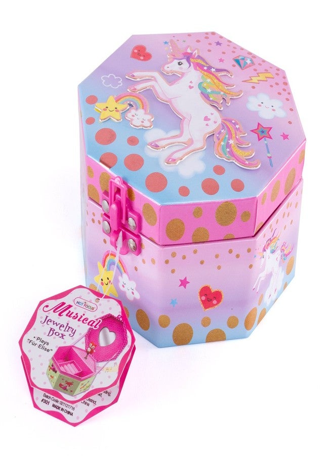 Hot Focus Musical Girls Jewelry Box - Rainbow Unicorn Music Jewel Storage Box - Plays Beethoven’s Für Elise - Image 5