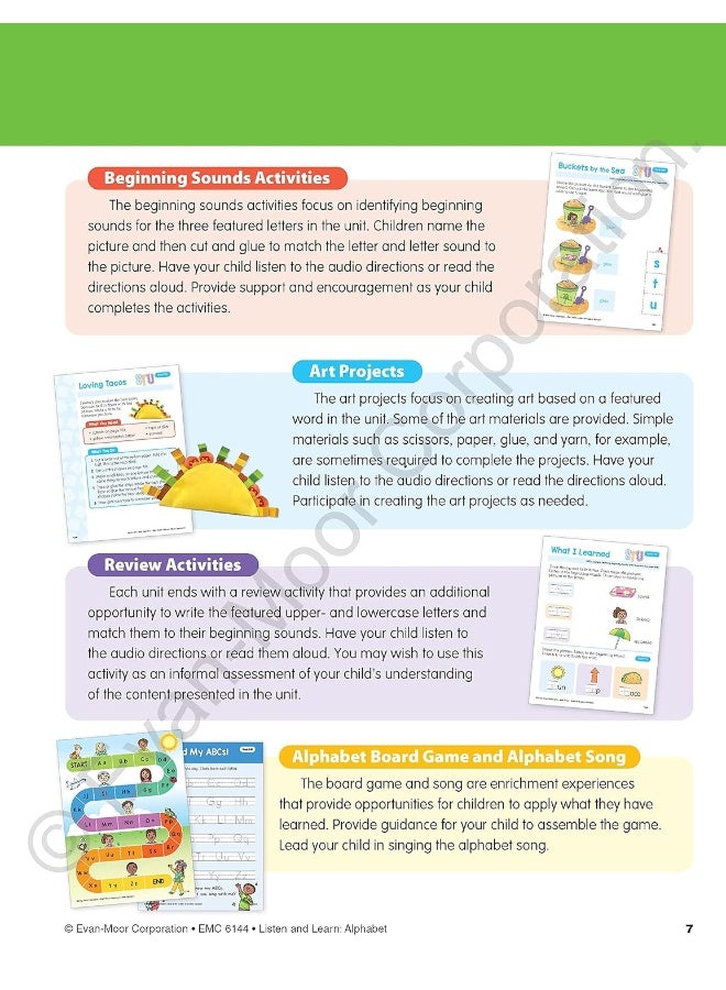 Alphabet, PreK Workbook: Listen and Learn Audio Workbook, Phonemic Awareness and Phonics - Image 3