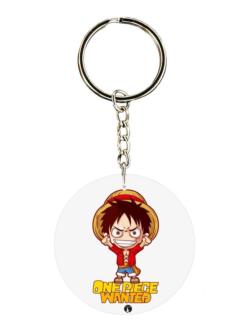 RKN Double Sided One Piece Wanted Printed Keychain