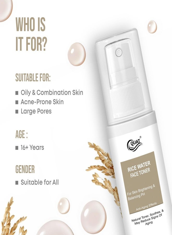 QUAT Rice Water Face Toner | Brightening & Skin Smoothing Toner with Korean Rice Water | Helps Improve Texture & Glow | For All Skin Types - Image 2