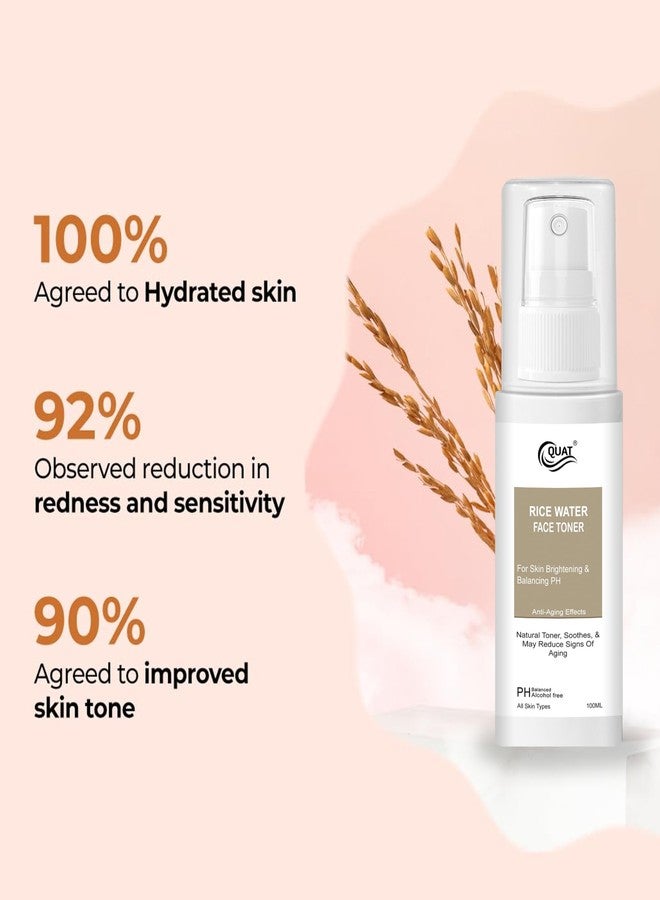 QUAT Rice Water Face Toner | Brightening & Skin Smoothing Toner with Korean Rice Water | Helps Improve Texture & Glow | For All Skin Types - Image 1