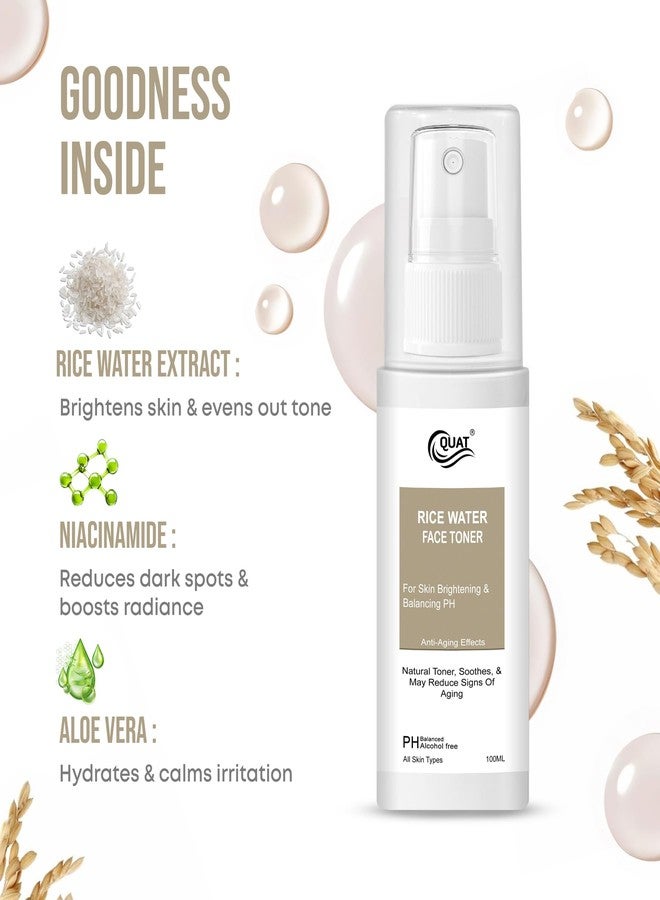 QUAT Rice Water Face Toner | Brightening & Skin Smoothing Toner with Korean Rice Water | Helps Improve Texture & Glow | For All Skin Types - Image 3