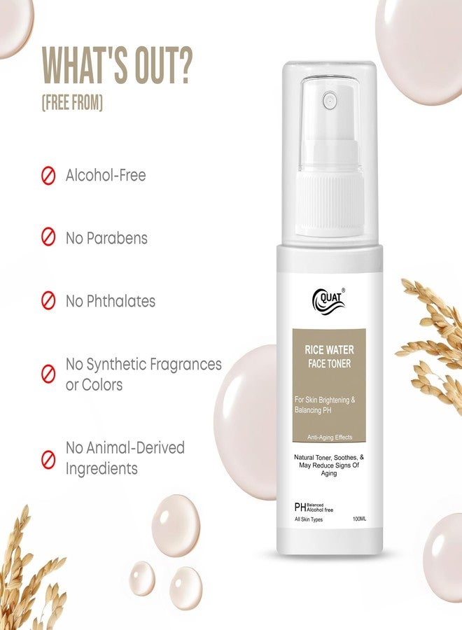 QUAT Rice Water Face Toner | Brightening & Skin Smoothing Toner with Korean Rice Water | Helps Improve Texture & Glow | For All Skin Types - Image 4