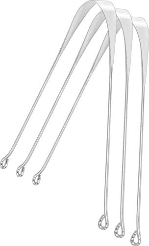 advancedestore Medical Grade Stainless Steel Tongue cleaner, Professional Eliminate Bad Breath, Help Your Oral Hygiene: 3 Pcs - Image 1