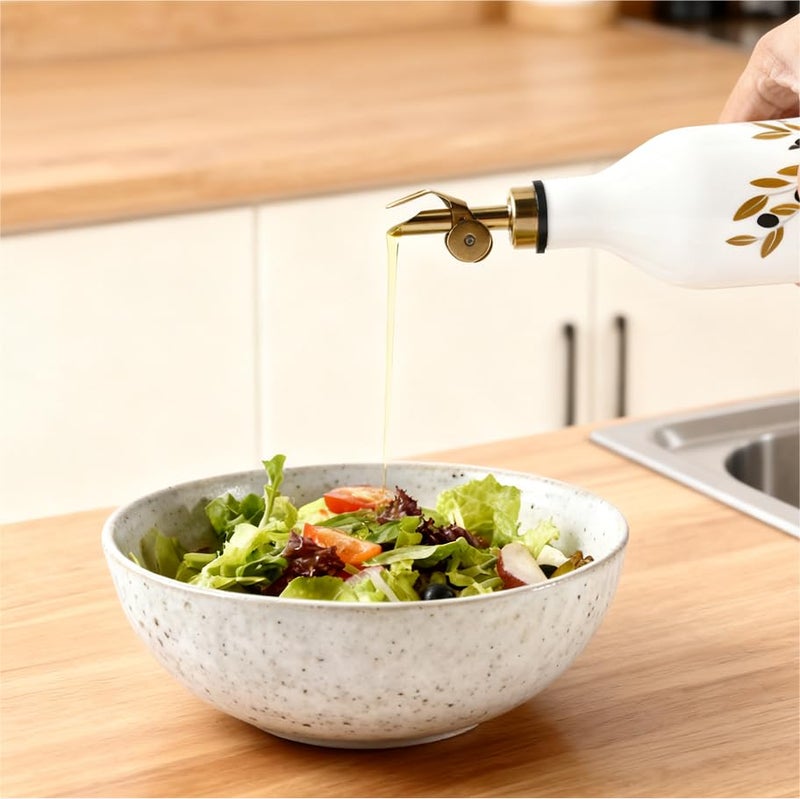 Satu Brown Oil and Vinegar Dispenser with Spout Set of 2, 13.5oz Olive Oil Dispenser Bottle for Kitchen Leakproof Oil Containers with Stainless Steel Pourer Suitable for Oil, Vinegar, Soy Sauce - Image 5