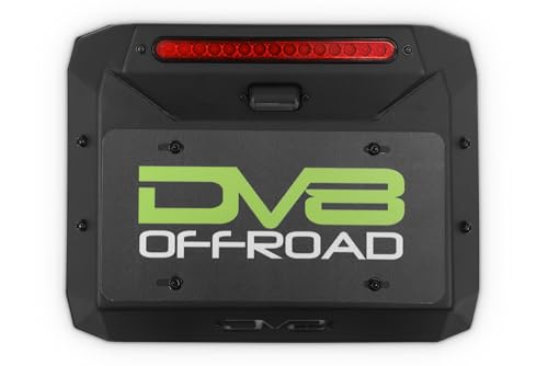DV8 Offroad Spare Tire Delete for 2007-2018 Jeep Wrangler JK | Replaces Spare Tire Assembly | Maximizes Departure Angle | Features LED License Plate Light | Included Rubber Plugs | Micro-Texture Black Powder Coat - Image 1