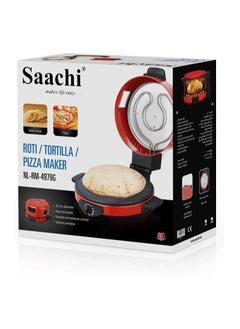 Sachi Saachi 30cm Roti/Tortilla/Pizza Maker - NL-RM-4979, Red  - Image 2