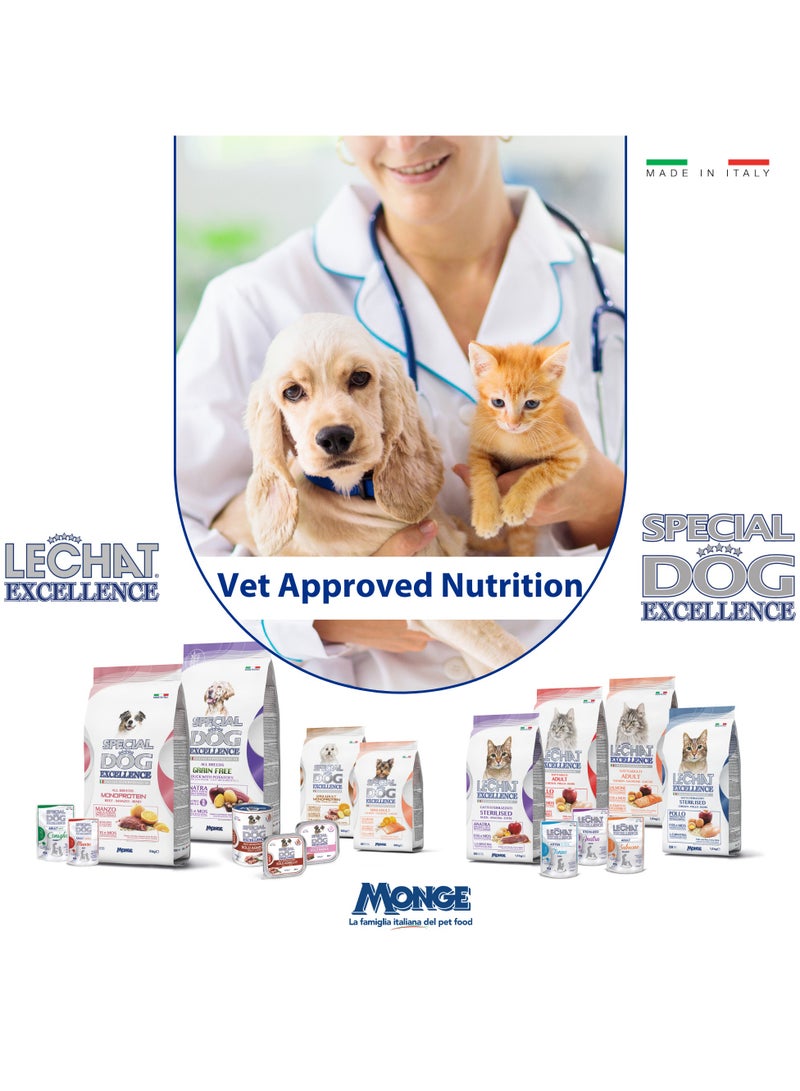 Monge Special Dog Excellence by Monge | Mini Dog Wet Food with Rabbit | Super Premium Complementary Wet Mini Dog Food | Chunkies in Pouch  - Image 4