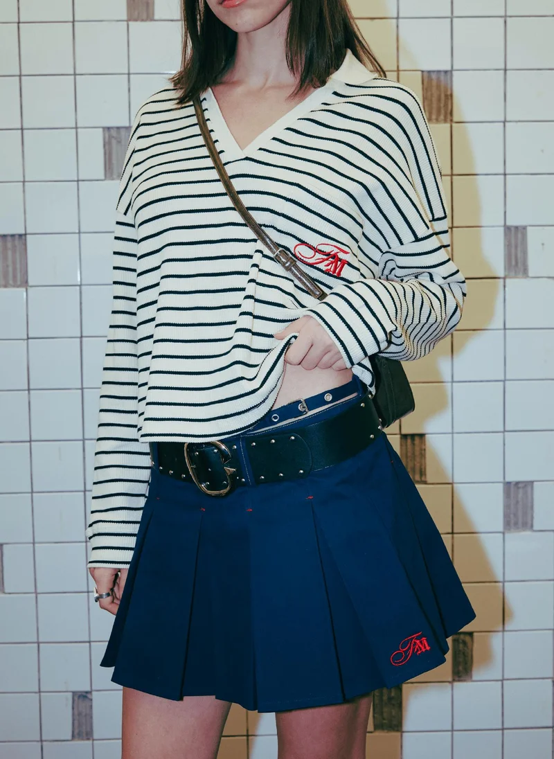 Flashmobnation Clove Pleated Bowling Skirt