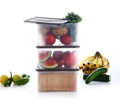 KD ZONE store Unbreakable Multi Storage Box Bread BoxAirtight Food Grade Plastic Container for Kitchen Refrigerator Storage of BreadVegetableGroceryDry FruitsSnacks Freezer Storage - Image 4