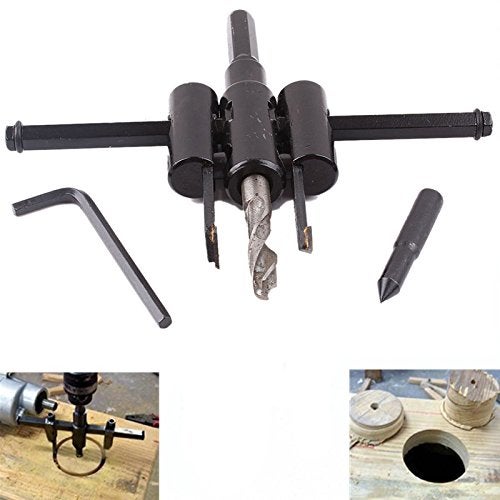 ISC ISC 30mm~120mm Alloy Steel Adjustable Circle Hole Saw Cutter Set for Plastic Wood Woodworking Hole Saw Drill Bit Tools - Image 1