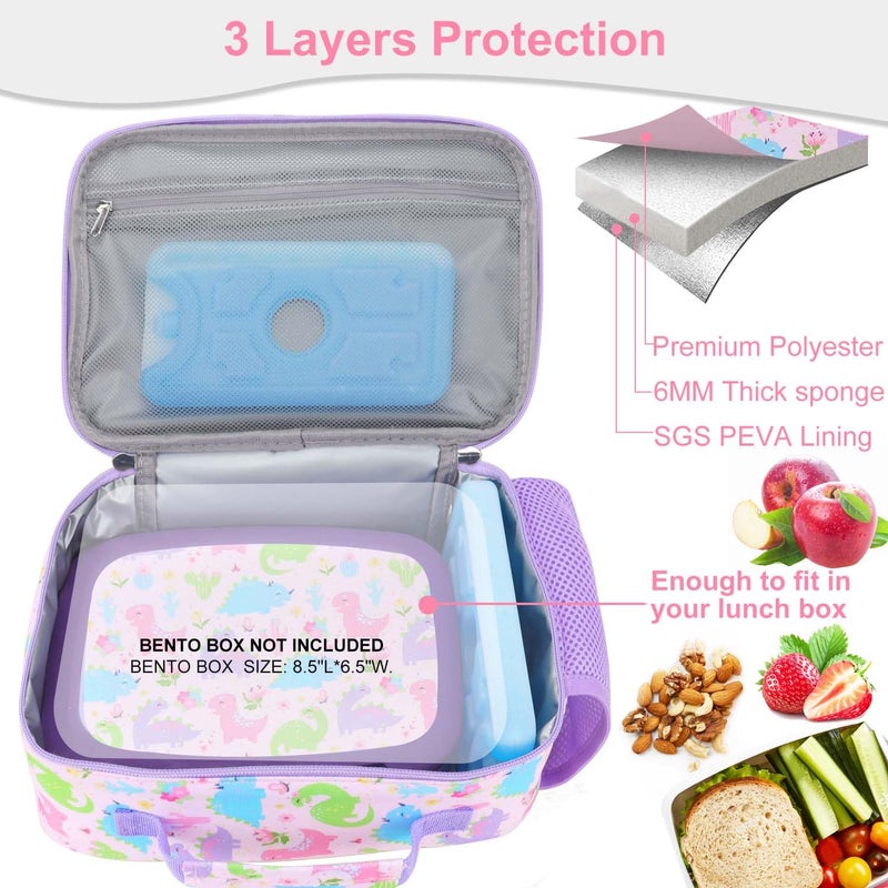 RHCPFOVR Kids Lunch Bag - Insulated Lunch Box for Boys Girls,Washable Lunch Bag and Reusable Toddler Leak-proof Lunchbox for School and Daycare - Image 3