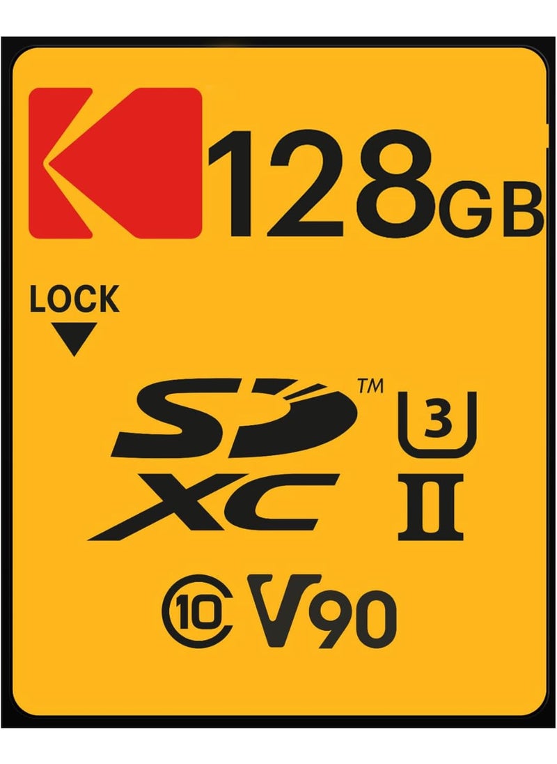 Kodak Kodak 128GB UHSII U3 V90 Ultra Pro SDXC Memory Card  Up to 3000MBs Read Speed and 270MBs Write Speed  - Image 3