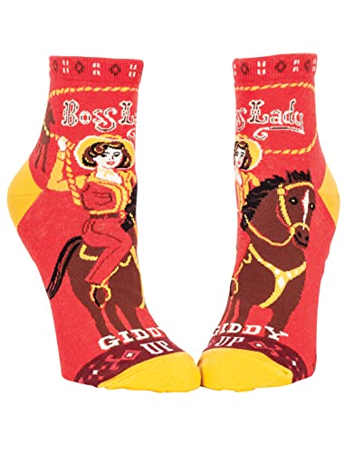 Blue Q Women's Ankle Socks, Boss Lady - Giddy Up! - Image 1