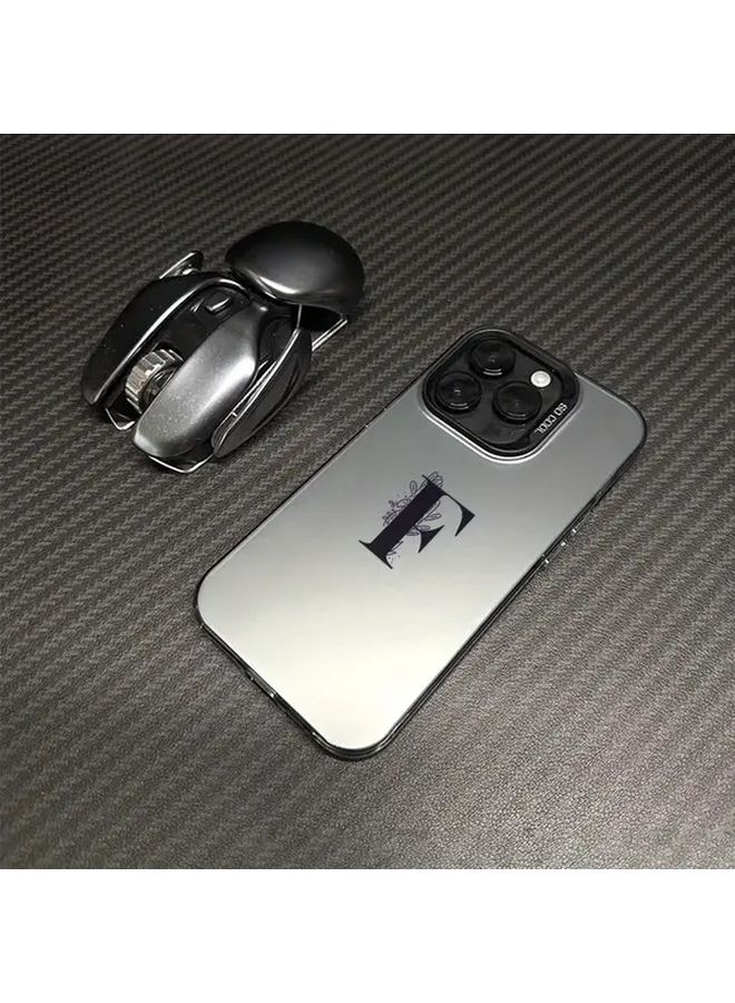 غطاء أسود ممتص للصدمات لهاتف iPhone 12 Pro Max بتصميم حرف F بسيط - Image 4