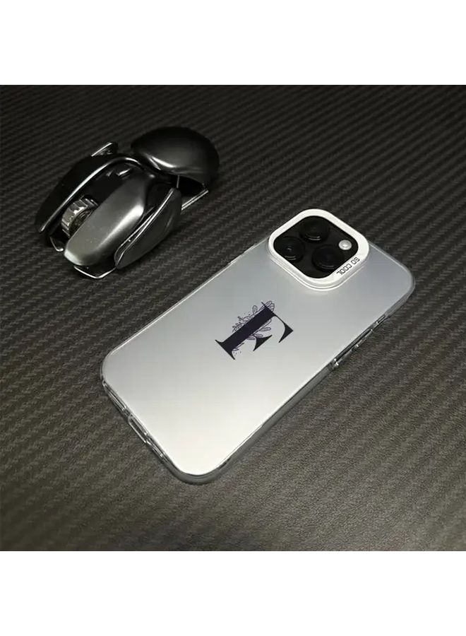 غطاء أسود ممتص للصدمات لهاتف iPhone 12 Pro Max بتصميم حرف F بسيط - Image 5