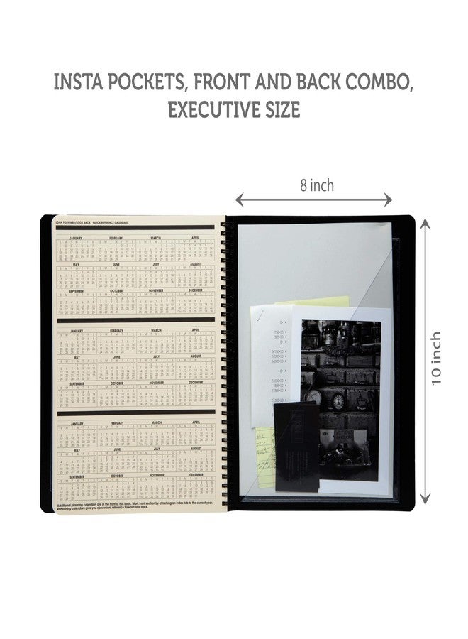 Planner Pad Insta Pockets, Front and Back Planner Pocket Combo, Executive Size, Clear Vinyl, 8” x 10” - Image 2